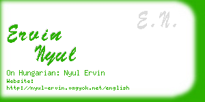 ervin nyul business card